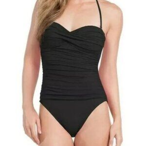 La Blanca Black Halter One Piece Swimsuit - Size 4